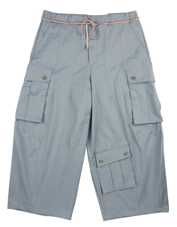 アジョバイアジョ（AJOBYAJO) Oversized Tri Pocket Pants [Sky blue]