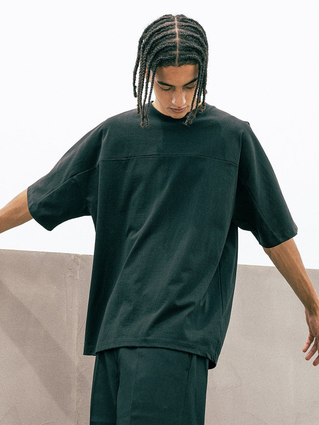 マスノウン(MASSNOUN) INCISION OVERSIZED T-SHIRTS MUOTS001-BK