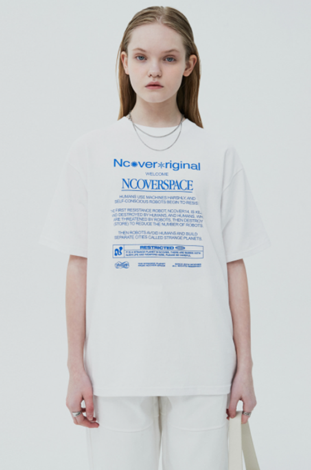 NCOVER（エンカバー）NCOVER PLANET TEXT TSHIRT-WHITE
