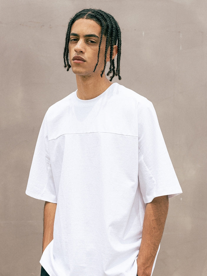 マスノウン(MASSNOUN) INCISION OVERSIZED T-SHIRTS MUOTS001-WT