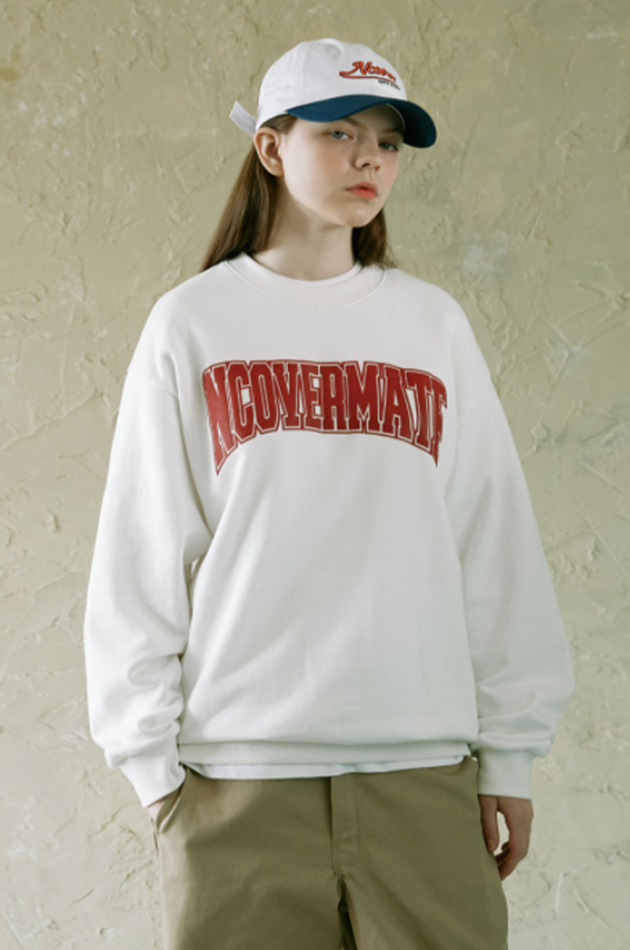 NCOVER（エンカバー）MATE ARCH LOGO SWEATSHIRT-WHITE