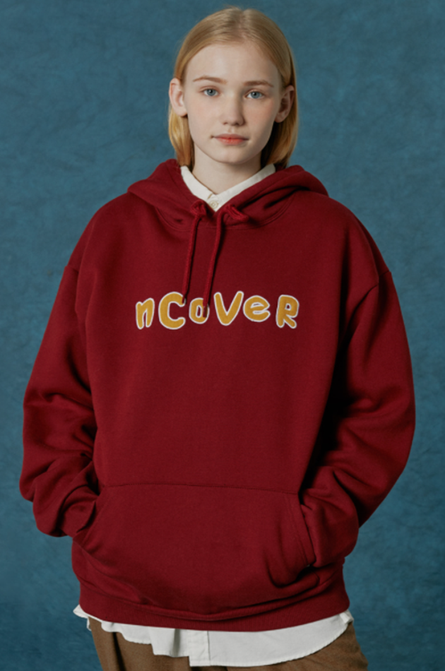 NCOVER（エンカバー）SIGNATURE PATCH LOGO HOODIE-WINE