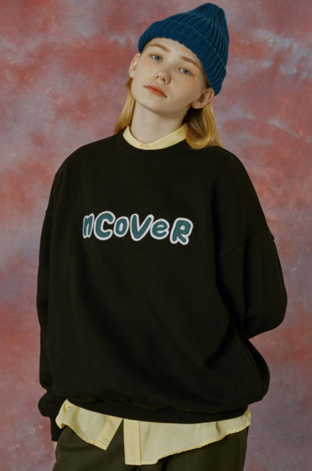 NCOVER（エンカバー）SIGNATURE PATCH LOGO SWEATSHIRT-BLACK