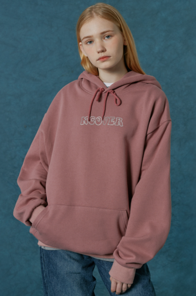 NCOVER（エンカバー）HOTFIX LOGO HOODIE-PINK