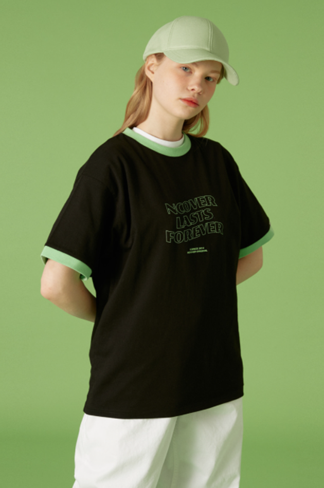 NCOVER（エンカバー）NLF LAYOUT RINGER TEE-BLACK