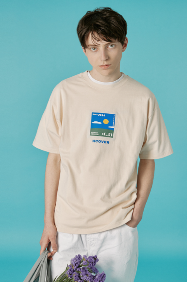 NCOVER（エンカバー）SERENITY STAMP TSHIRT-IVORY