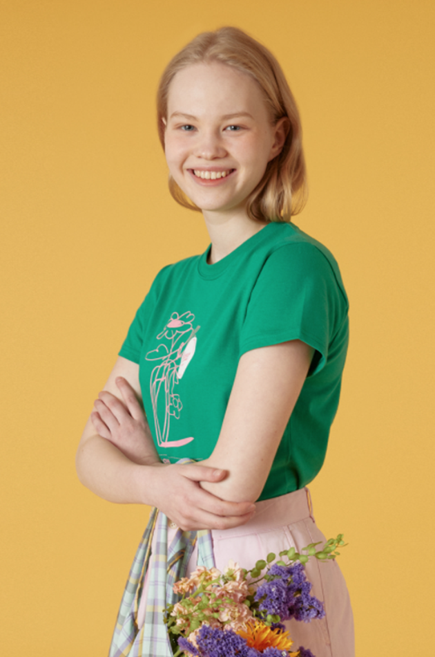 NCOVER（エンカバー）FLOWER VASE TSHIRT-GREEN