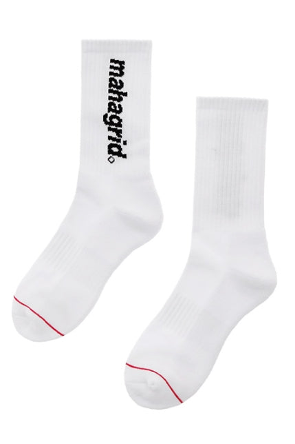 mahagrid (マハグリッド)   ORIGIN LOGO SOCKS [WHITE]