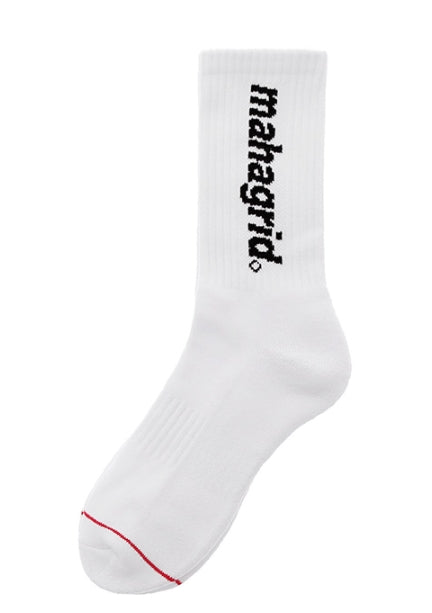 mahagrid (マハグリッド)   ORIGIN LOGO SOCKS [WHITE]