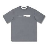 ORDINARY PEOPLE(オーディナリーピープル) CRACK IVORY LOGO CHARCOAL T-SHIRTS