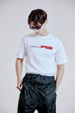 ORDINARY PEOPLE(オーディナリーピープル) CRACK RED LOGO WHITE T-SHIRTS