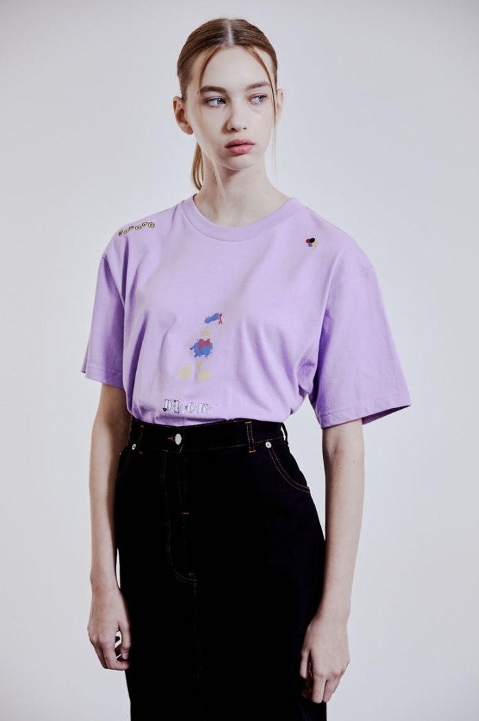 ORDINARY PEOPLE(オーディナリーピープル) [ORDINARYPEOPLE X DISNEY] ARTIST DONALD PURPLE T-SHIRTS