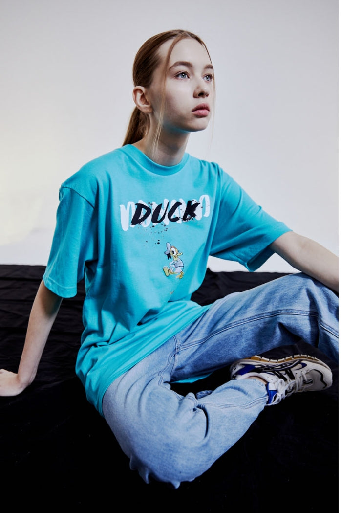 ORDINARY PEOPLE(オーディナリーピープル) [ORDINARYPEOPLE X DISNEY] DANCING DONALD MINT T-SHIRTS