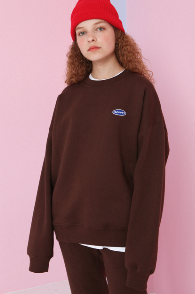 NCOVER（エンカバー）LOGO SWEATSHIRT-BROWN