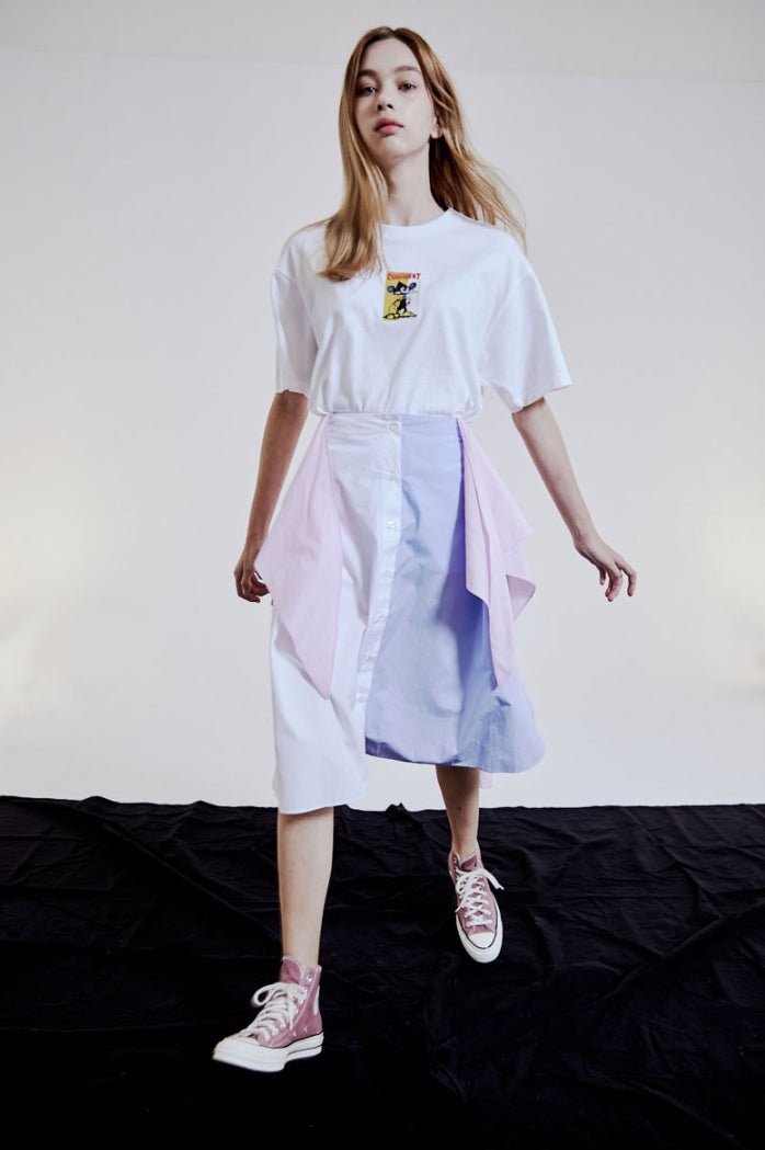 ORDINARY PEOPLE(オーディナリーピープル) [ORDINARYPEOPLE X DISNEY] PAINTER MICKEY WHITE T-SHIRTS