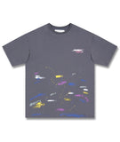 ORDINARY PEOPLE(オーディナリーピープル) HANDPAINTING SCRIBBLE LOGO CHARCOAL T-SHIRTS