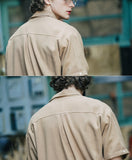 ダブルユーブイプロジェクト(WV PROJECT) Ritz Stripe Short-Sleeved Shirt Beige MJSS7506