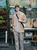 ダブルユーブイプロジェクト(WV PROJECT) Ritz Stripe Short-Sleeved Shirt Beige MJSS7506