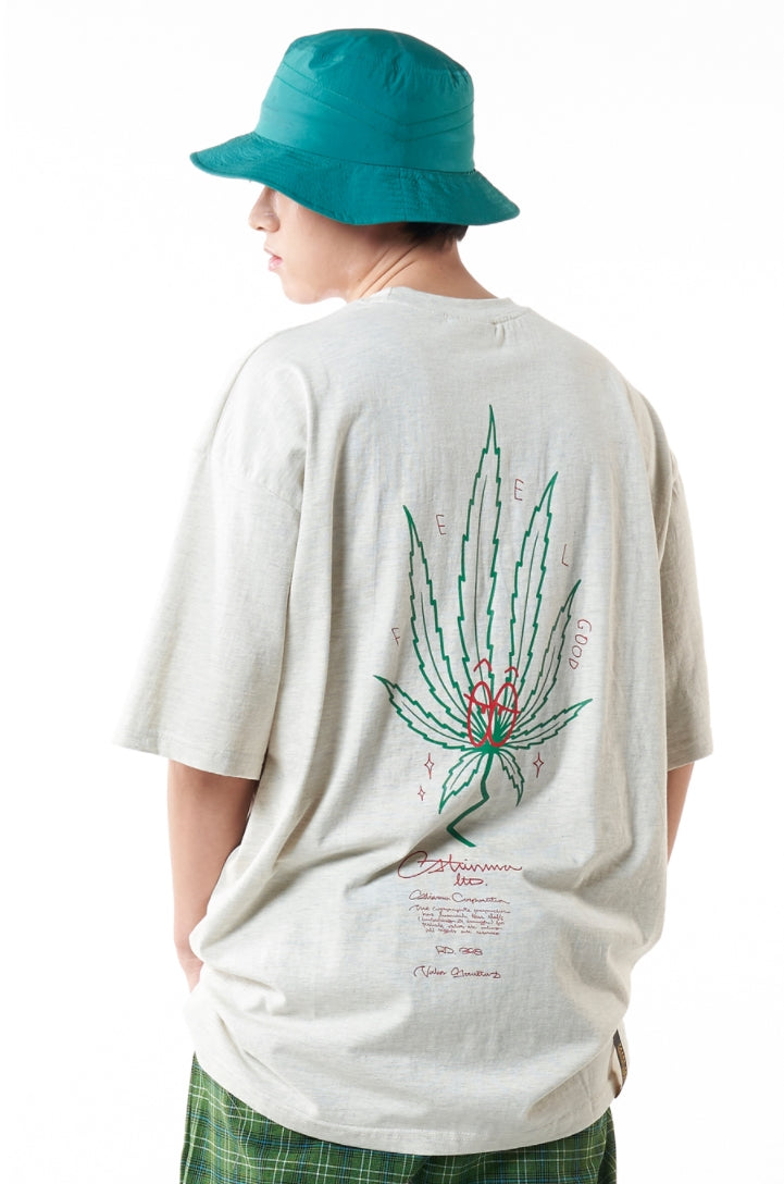STIGMA(スティグマ) CANABIS OVERSIZED T-SHIRTS OATMEAL