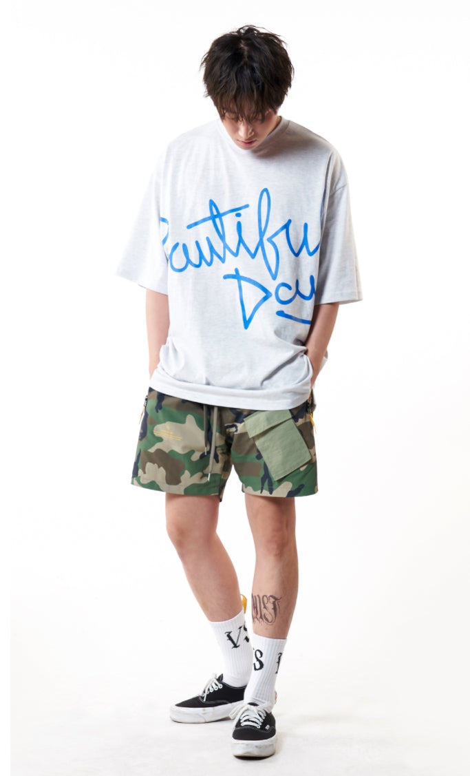 STIGMA(スティグマ)   BEAUTIFUL DAY OVERSIZED T-SHIRTS WHITE MELANGE