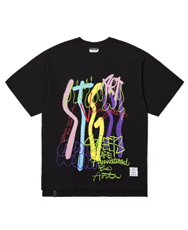 STIGMA(スティグマ)   GRAFFITI OVERSIZED T-SHIRTS BLACK