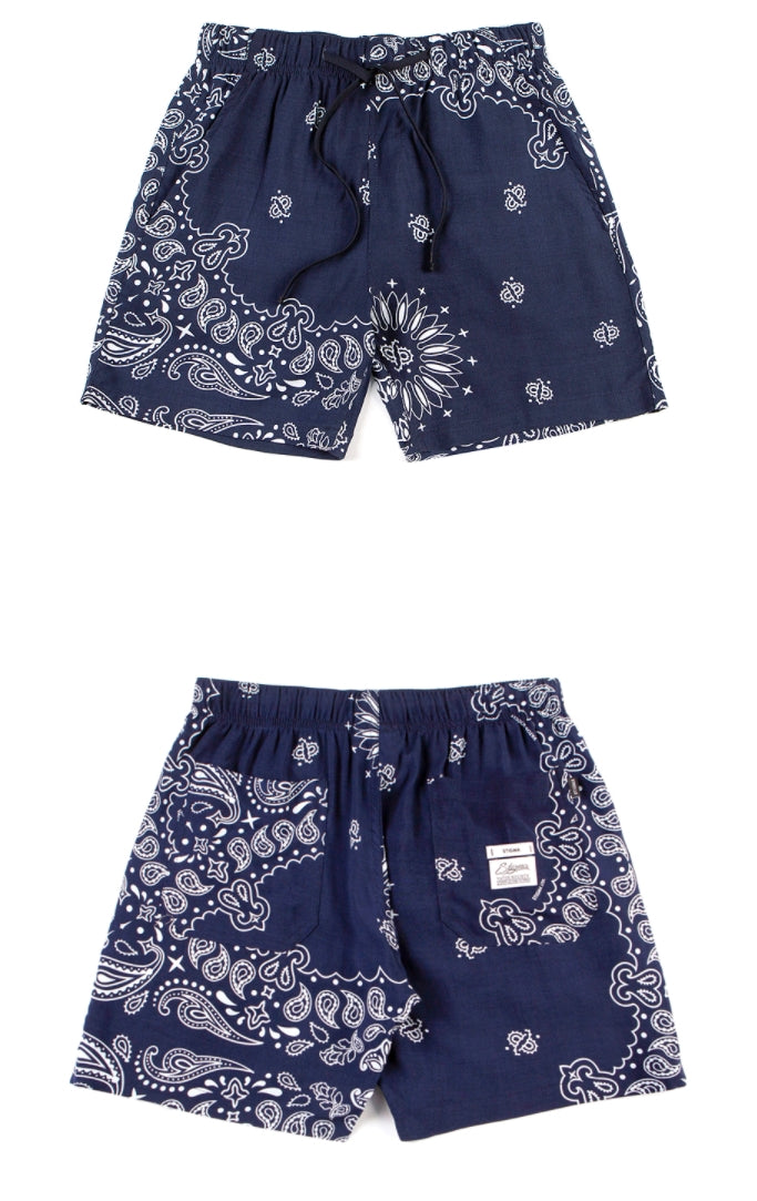 STIGMA(スティグマ)  PAISLEY RAYON SHORT PANTS NAVY