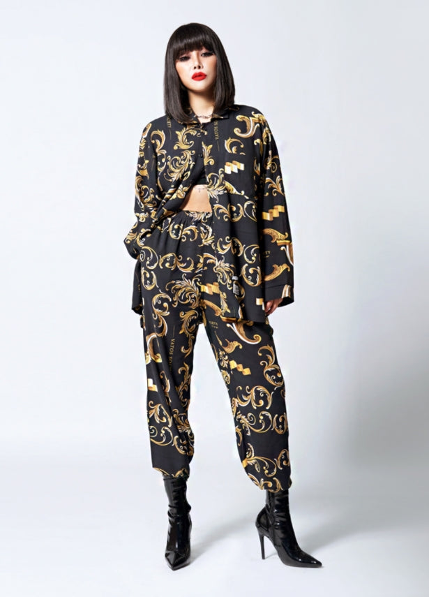 STIGMA(スティグマ)   ANTIQUE RAYON PAJAMA PANTS BLACK