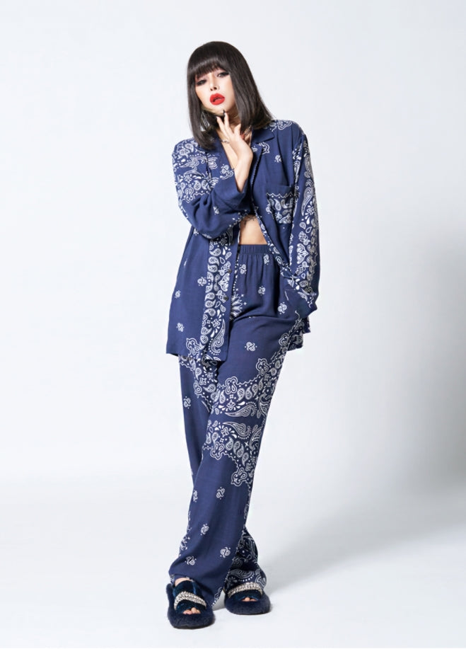 STIGMA(スティグマ)   PAISLEY RAYON PAJAMA PANTS NAVY