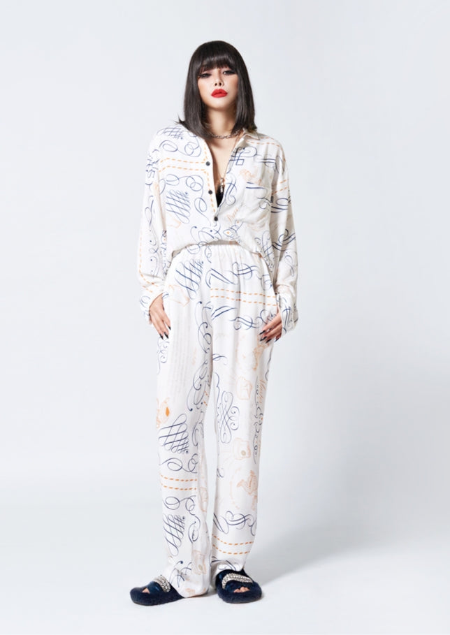 STIGMA(スティグマ)   MASTERPIECE RAYON PAJAMA PANTS IVORY