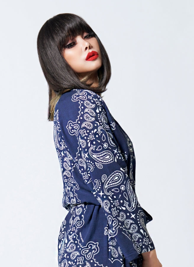 STIGMA(スティグマ)   PAISLEY RAYON ROBE NAVY