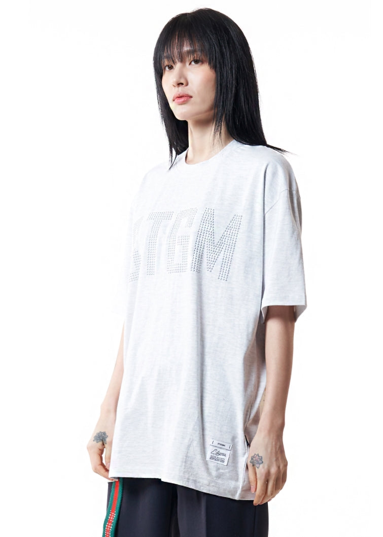 STIGMA(スティグマ) BOLD STANDARD FIT T-SHIRTS WHITE MELANGE