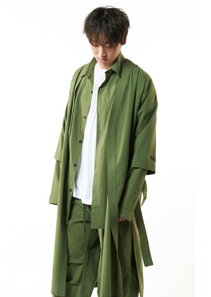 STIGMA(スティグマ) TECH LINEN ROBE OLIVE