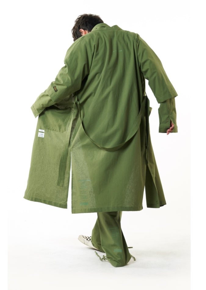 STIGMA(スティグマ) TECH LINEN ROBE OLIVE