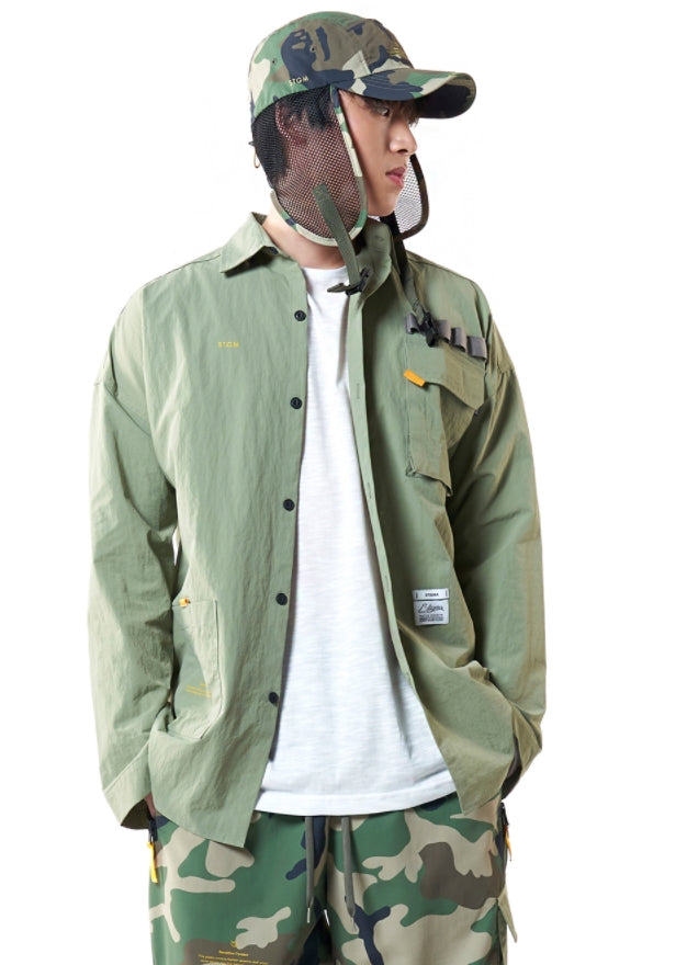 STIGMA(スティグマ) 21SS TECH OVERSIZED SHIRTS OLIVE