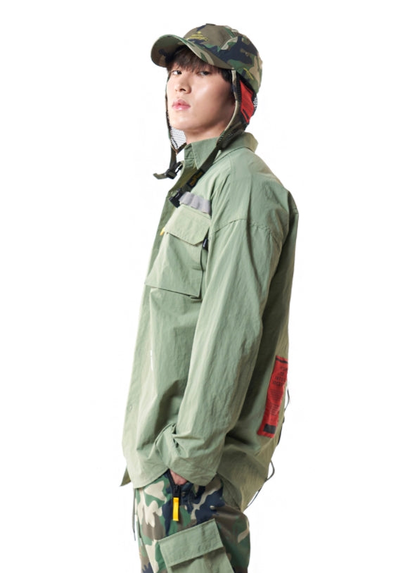 STIGMA(スティグマ) 21SS TECH OVERSIZED SHIRTS OLIVE