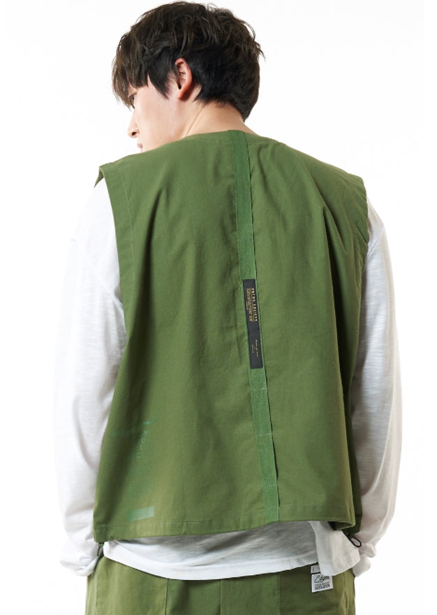 STIGMA(スティグマ) TECH LINEN VEST OLIVE