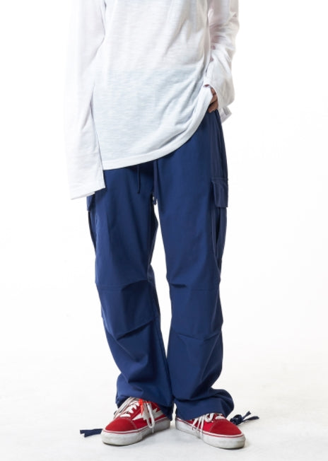 STIGMA(スティグマ) TECH LINEN CARGO PANTS NAVY