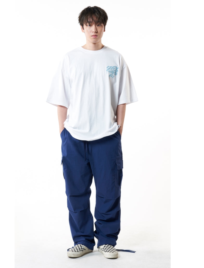 STIGMA(スティグマ) TECH LINEN CARGO PANTS NAVY