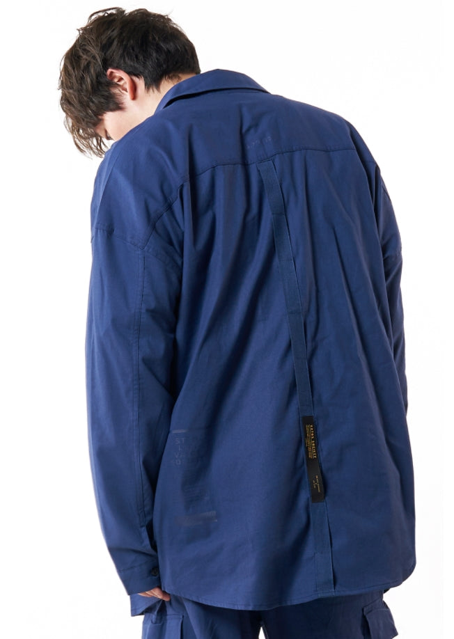 STIGMA(スティグマ) TECH LINEN OVERSIZED SHIRTS NAVY