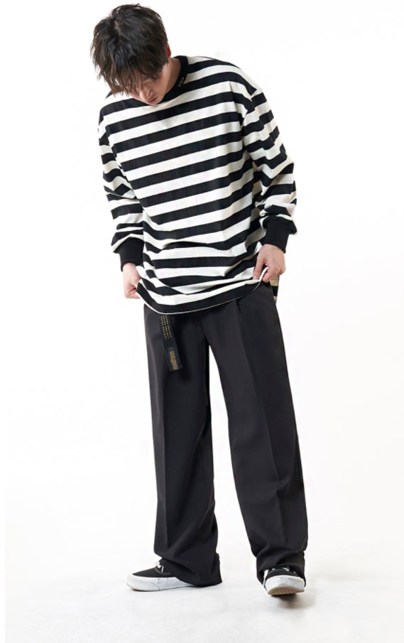 STIGMA(スティグマ) STGM WIDE SLACKS PANTS BLACK