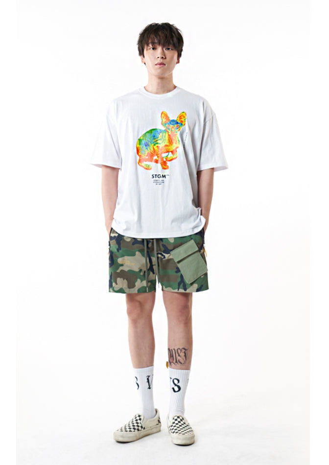 STIGMA(スティグマ) CAT STANDARD FIT T-SHIRTS WHITE