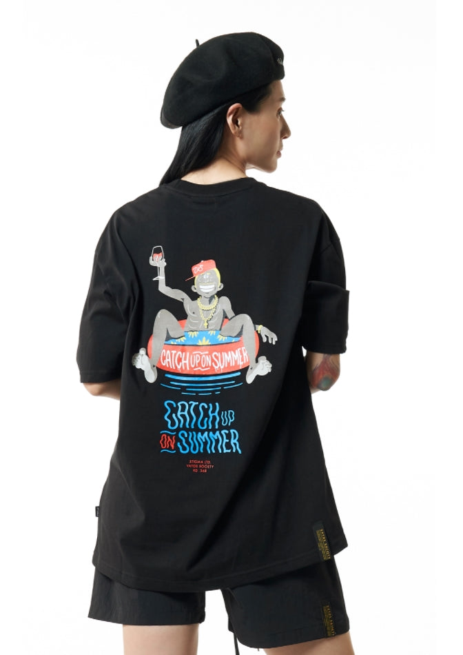 STIGMA(スティグマ) CATCHUP STANDARD FIT T-SHIRTS BLACK