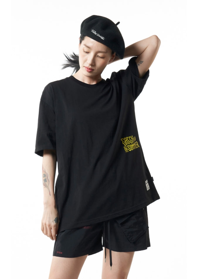 STIGMA(スティグマ) CATCHUP STANDARD FIT T-SHIRTS BLACK