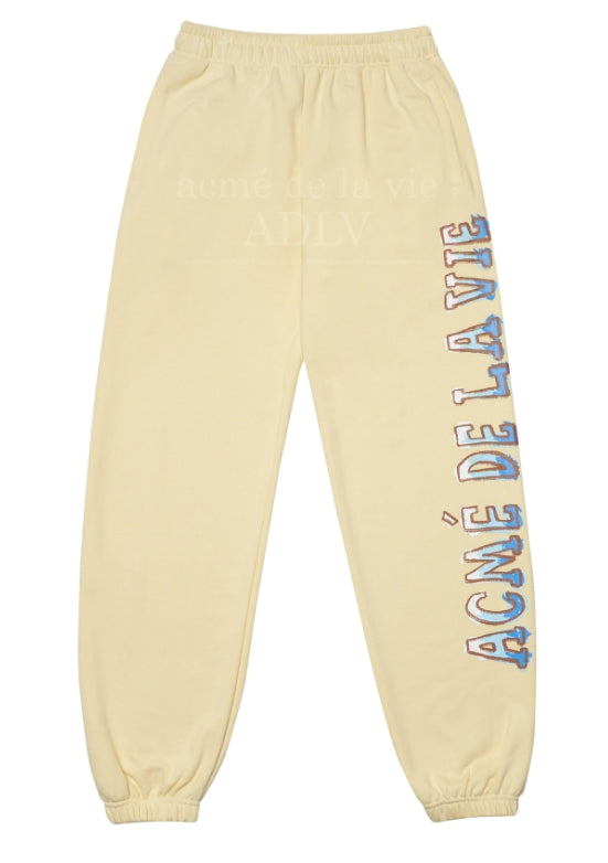 アクメドラビ(acme' de la vie) CRAYON LOGO PANTS LIGHT YELLOW