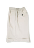 SSY(エスエスワイ) Stitch wide turn up half pants beige