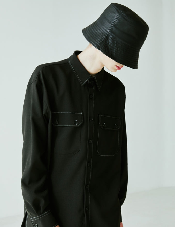 SSY(エスエスワイ) Denim carbon coated chain bucket hat