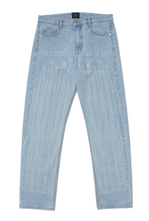 アクメドラビ(acme' de la vie) BEAR FAMILY DENIM PANTS LIGHT BLUE