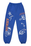 アクメドラビ(acme' de la vie) FRONT HANDPRINTING PANTS BLUE