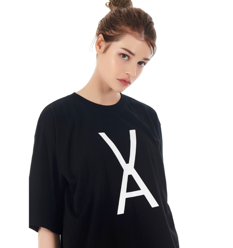 VARZAR(バザール)　VA White Big Logo Short Sleeve T-shirt Black