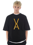 VARZAR(バザール)　VA Gold Big Logo Short Sleeve T-shirt Black
